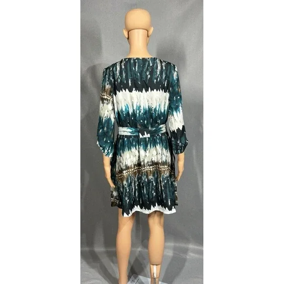 Pinky Multicolor 3/4 Sleeves Woman's Dress Size L - Picture 4 of 8